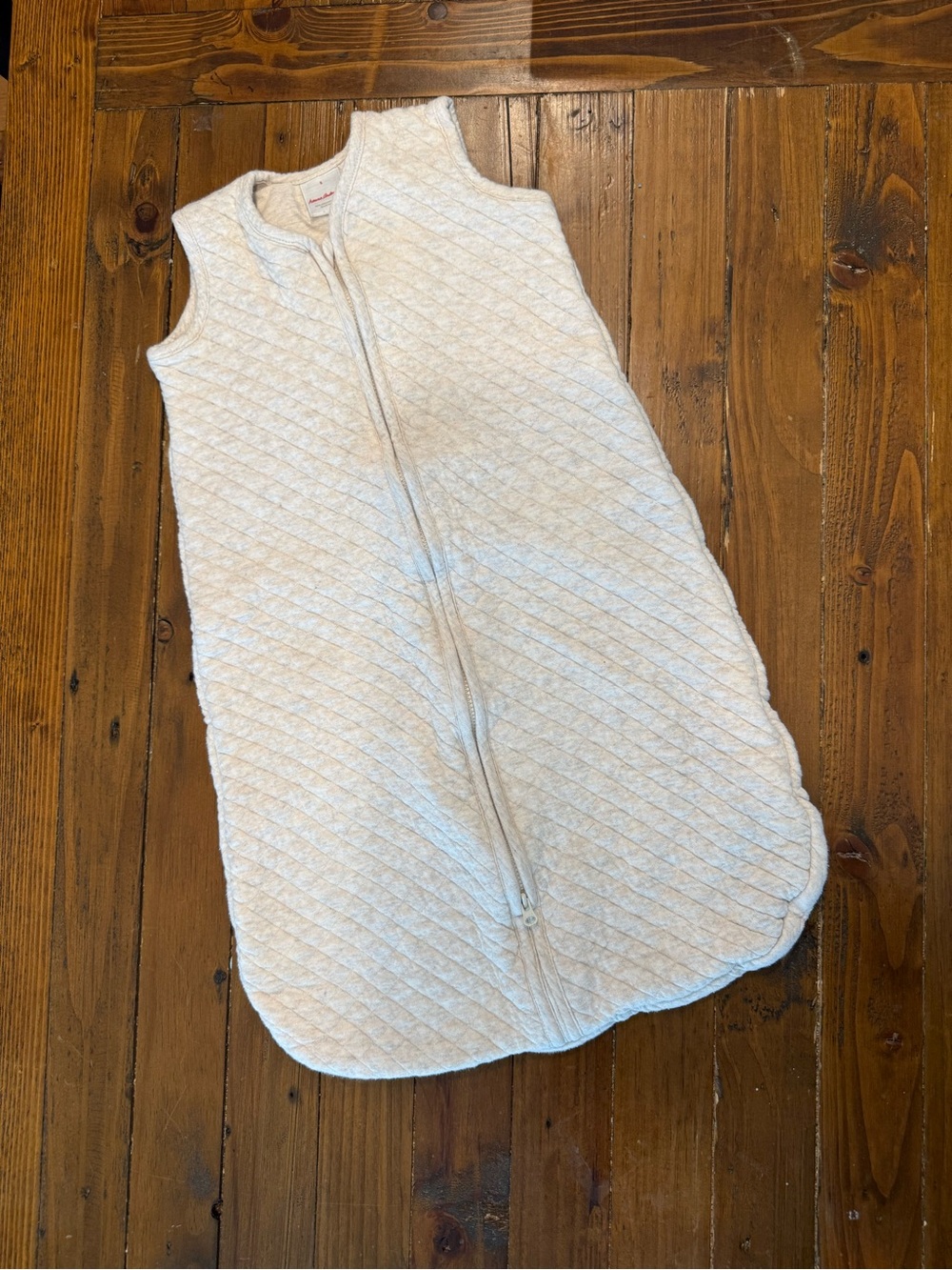 Hanna Andersson Cream Quilted Sleeveless Sleep Sack